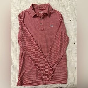 Vineyard Vines Red and white striped polo